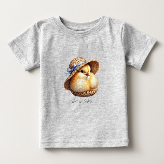 T-shirt Pour Bébé T-shirt bébé Little Chick Blue Ribbon (Devant)