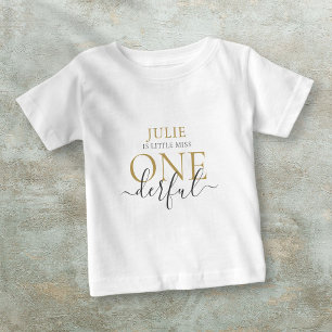 T-shirt Pour Bébé T-Shirt Bébé Little Miss ONEderful Personnalisé