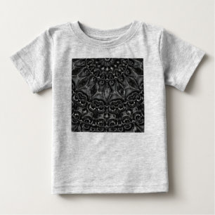 T-shirt Pour Bébé T-shirt bébé Mandala au charbon de bois