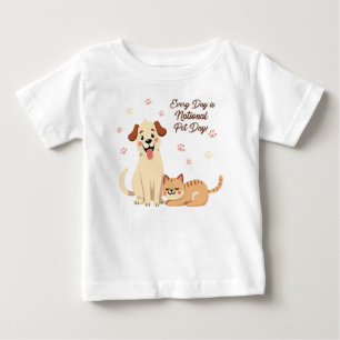 T-shirt Pour Bébé T-shirt bébé mignon avec chien et chat