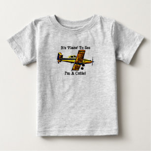 T-shirt Pour Bébé T-shirt bébé mignon avion Pun Art
