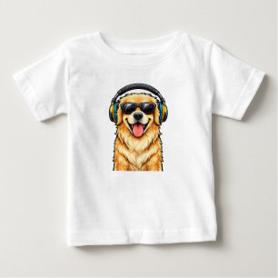 T-shirt Pour Bébé T-shirt bébé mignon chien en jersey fin
