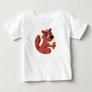 T-shirt Pour Bébé T-shirt bébé mignon écureuil de dessin animé avec 