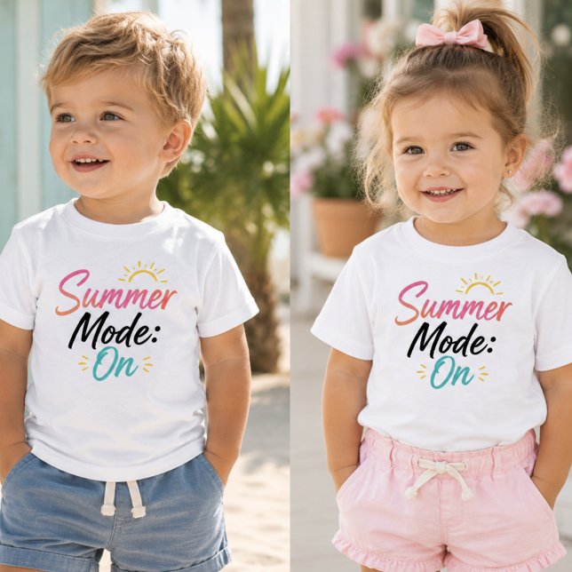 T-shirt Pour Bébé T-shirt bébé mode été activée (Créateur téléchargé)