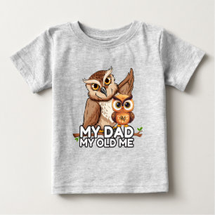 T-shirt Pour Bébé T-shirt bébé : Mon papa Mon vieux moi (gris)