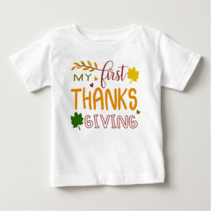 T-shirt Pour Bébé T-shirt bébé Mon premier Thanksgiving