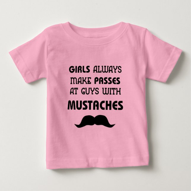 T-shirt Pour Bébé T-shirt bébé moustache (Devant)