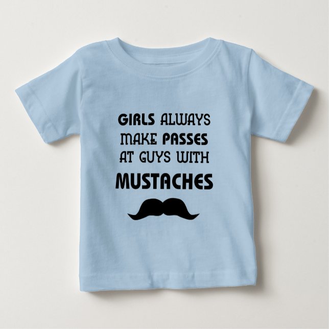 T-shirt Pour Bébé T-shirt bébé moustache (Devant)