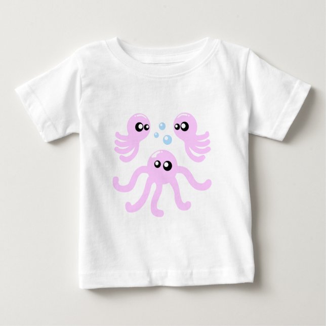 T-shirt Pour Bébé T-shirt bébé octopus mignon (Devant)