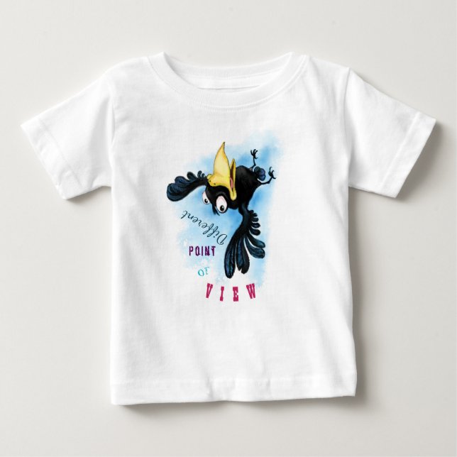 T-shirt Pour Bébé T-shirt Bébé Oiseau drôle (Devant)