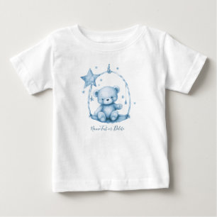 T-shirt Pour Bébé T-Shirt Bébé Ours en Peluche Bleu
