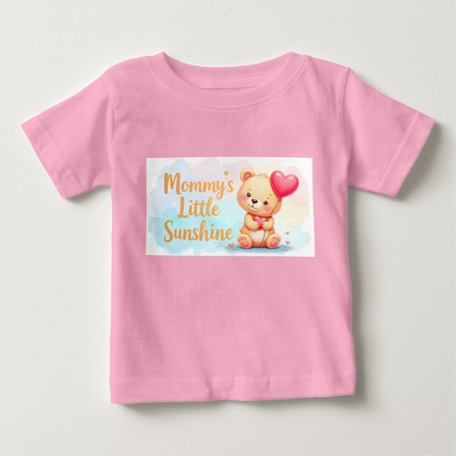 T-shirt Pour Bébé T-shirt bébé – Ours en peluche mignon garçon & fil (Devant)