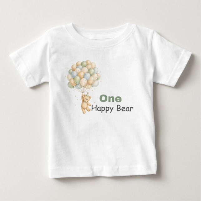 T-shirt Pour Bébé T-Shirt Bébé Ours Heureux (Devant)