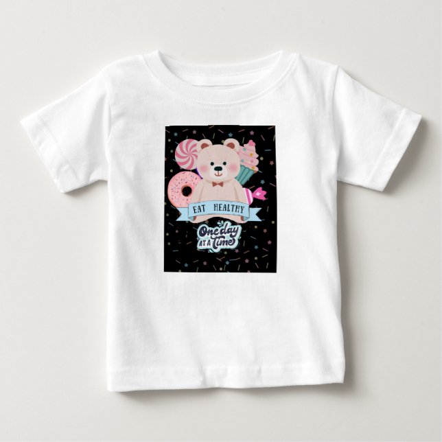 T-shirt Pour Bébé T-shirt bébé ours mignon (Devant)