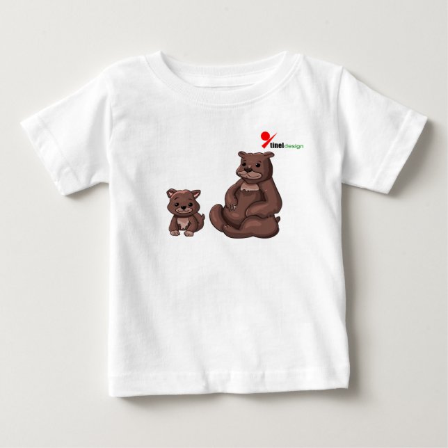 T-shirt Pour Bébé T-shirt bébé Ourse et Ourson (Devant)