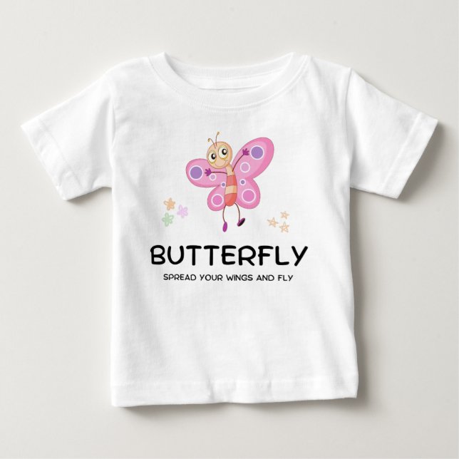 T-shirt Pour Bébé T-shirt bébé papillon (Devant)