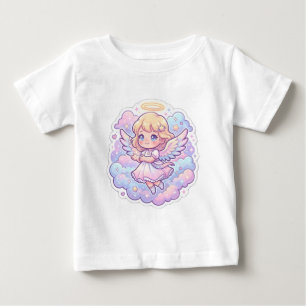 T-shirt Pour Bébé T-shirt bébé pastel de petite fille ange mignonne
