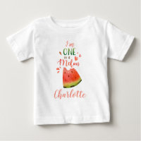 T-shirt bébé pastèque Un dans un t-shirt fille mel