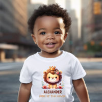 T-shirt bébé personnalisable avec un mignon Lion