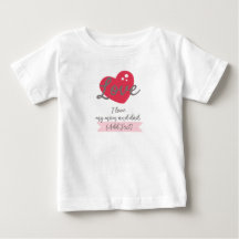 T-shirt bébé personnalisable "J'aime maman et papa