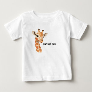 T-shirt Pour Bébé T-shirt bébé personnalisé avec une girafe mignonne