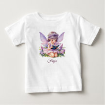 T-Shirt bébé personnalisé Fée Lilas Freya