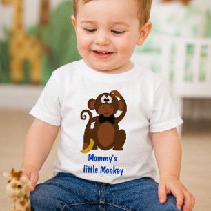 T-shirt Pour Bébé T-shirt bébé petit singe de mignonne maman