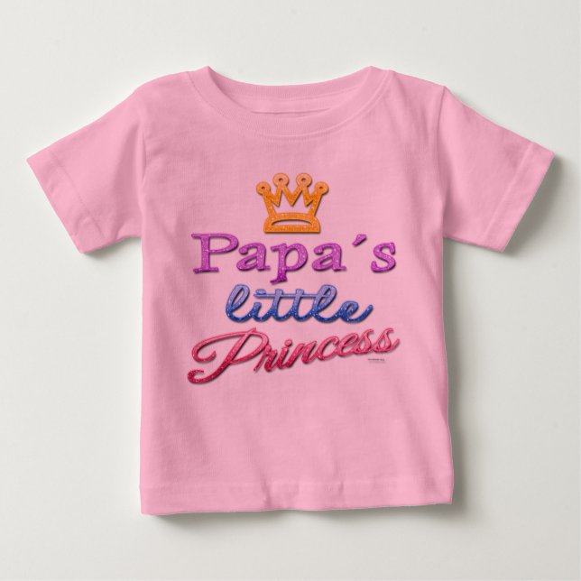 T-shirt Pour Bébé T-shirt bébé petite princesse de papa (Devant)