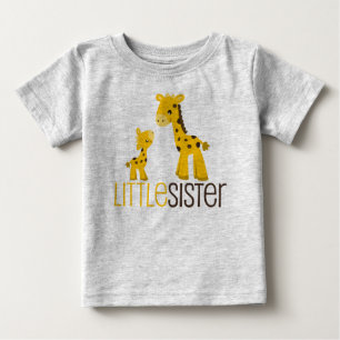 T-shirt Pour Bébé T-shirt bébé petite-soeur Giraffe