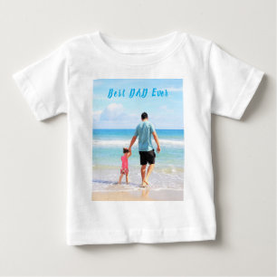 T-shirt Pour Bébé T-Shirt Bébé Photo Personnalisé Texte Meilleur Pap