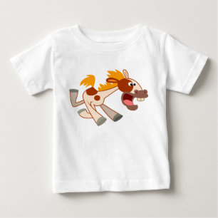 T-shirt Pour Bébé T-shirt bébé Pinto Horse caricaturale animé