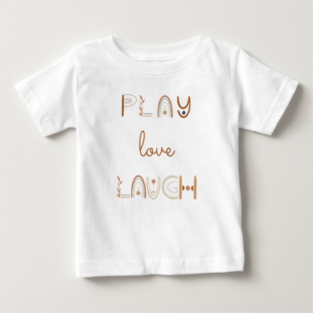 T-shirt Pour Bébé T-shirt bébé Play Love Laugh (Devant)