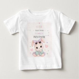 T-shirt Pour Bébé T-shirt bébé plus mignon que votre influenceur pré