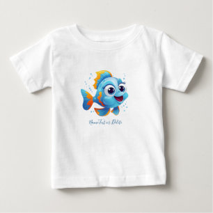 T-shirt Pour Bébé T-Shirt Bébé Poisson Bleu