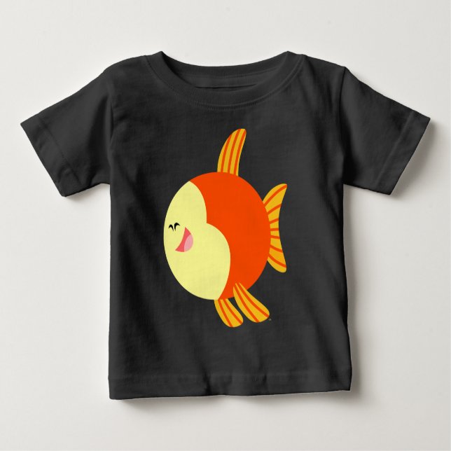 T-shirt Pour Bébé T-shirt bébé poisson caricature mignonne et moelle (Devant)