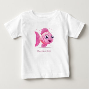 T-shirt Pour Bébé T-shirt bébé poisson rose