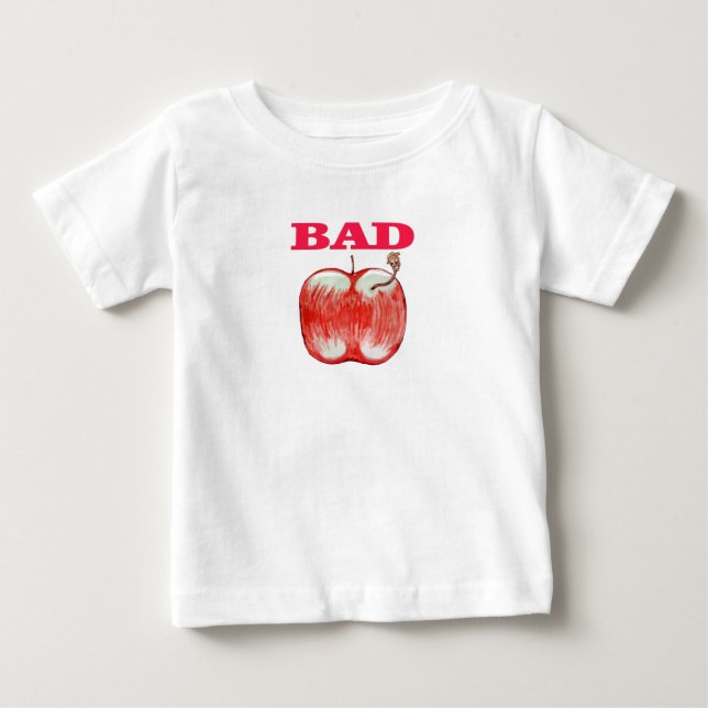 T-shirt Pour Bébé T-shirt bébé pomme mal (Devant)