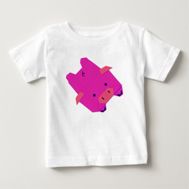 T-shirt Pour Bébé T-shirt bébé porcin Origami (Devant)