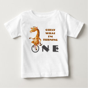 T-shirt Pour Bébé T-Shirt Bébé Premier Anniversaire Girafe à UNE Rou
