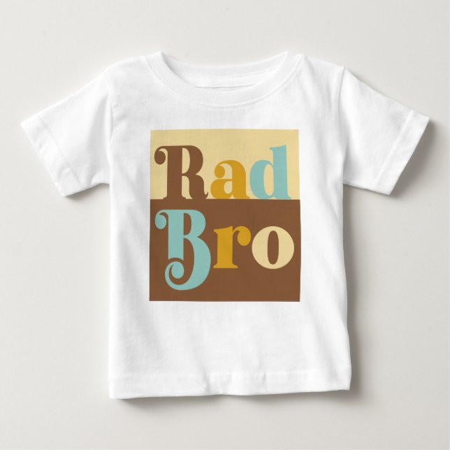 T-shirt Pour Bébé T-Shirt bébé Rad Bro Big Brother Retro (Devant)