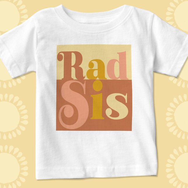 T-shirt Pour Bébé T-Shirt Bébé Rétro Grande Sœur Rad (Créateur téléchargé)