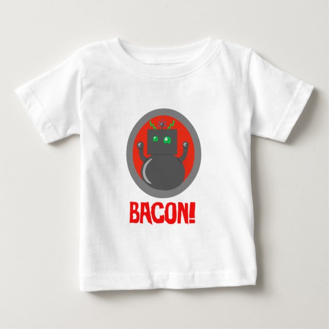 T-shirt Pour Bébé T-shirt bébé robotique à bacon (Devant)