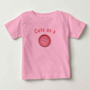 T-shirt Pour Bébé T-shirt bébé rose bouton