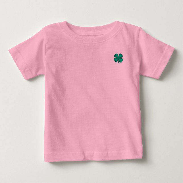 T-shirt Pour Bébé T-shirt bébé rose Clé 4 feuilles Lucky irlandais (Devant)