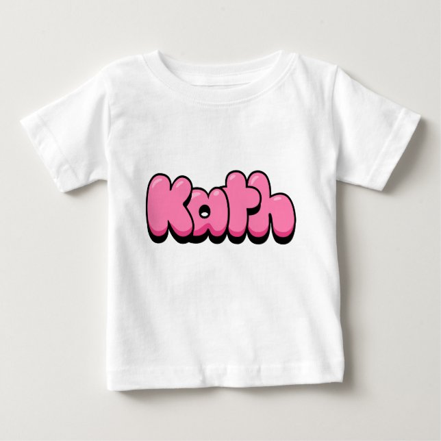 T-shirt Pour Bébé T-shirt bébé rose kath (Devant)