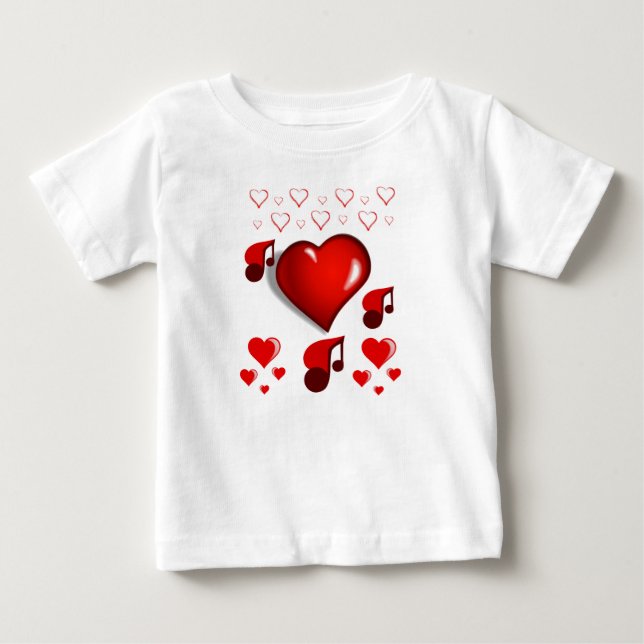 T-shirt Pour Bébé T-shirt bébé Saint Valentin (Devant)