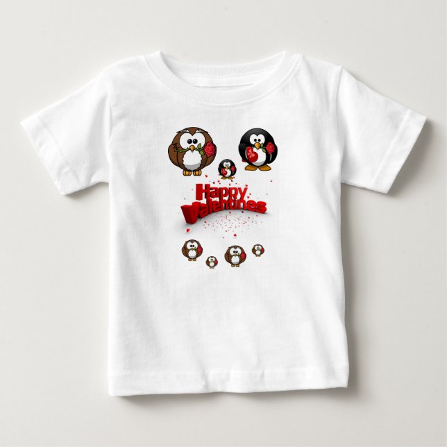 T-shirt Pour Bébé T-shirt bébé Saint Valentin (Devant)