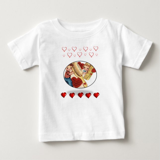 T-shirt Pour Bébé T-shirt bébé Saint Valentin (Devant)