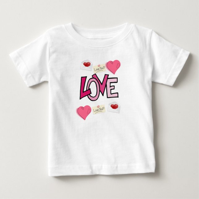 T-shirt Pour Bébé T-shirt bébé Saint Valentin (Devant)