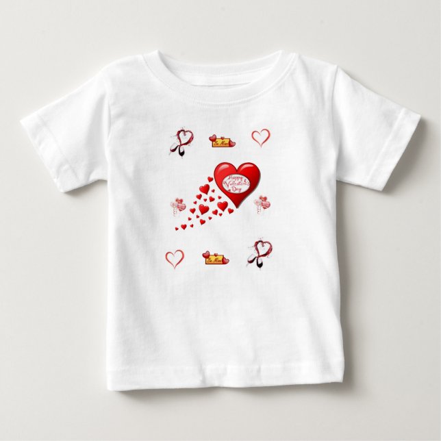 T-shirt Pour Bébé T-shirt bébé Saint Valentin (Devant)